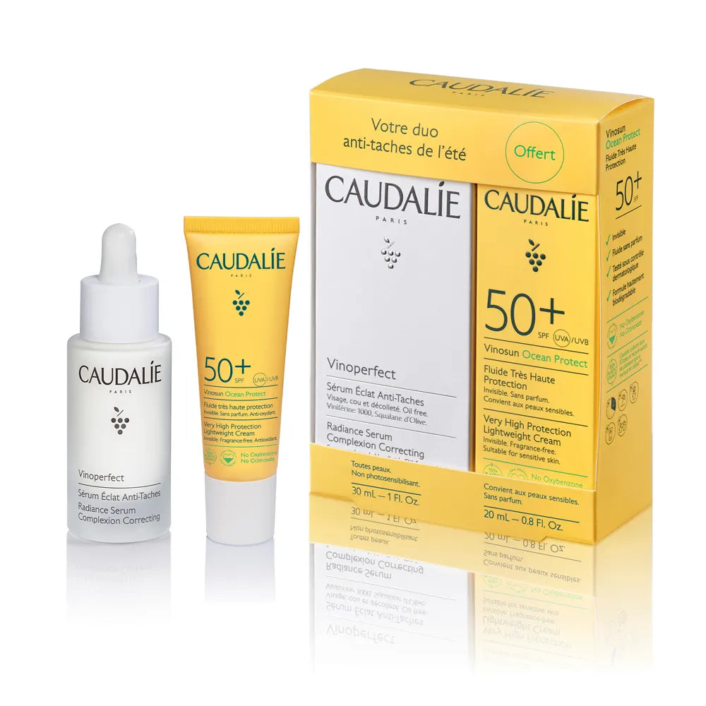 Caudalie Vinoperfect Sérum Radiante + Crema Vinosun SPF50 de regalo