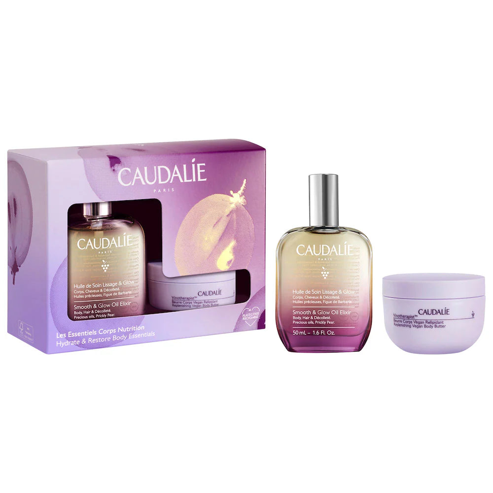 Caudalie Smooth & Glow Oil Elixir + Mantequilla Corporal Vegana Vinoterapeuta Gratis