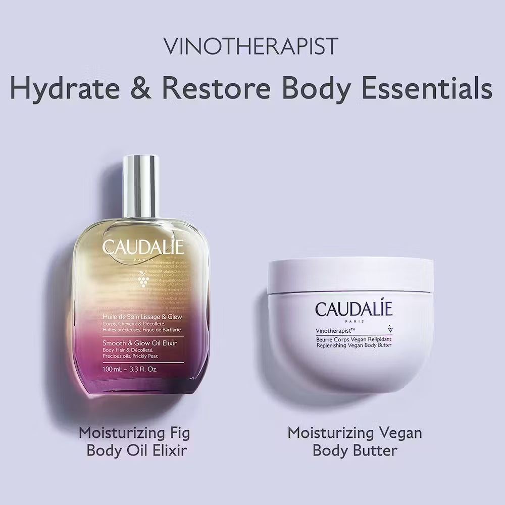 Caudalie Smooth & Glow Oil Elixir + Mantequilla Corporal Vegana Vinoterapeuta Gratis