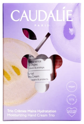 Caudalie Moisturizing Hand Cream Trio - Nourishing Skincare Set - FrenchSkinLab
