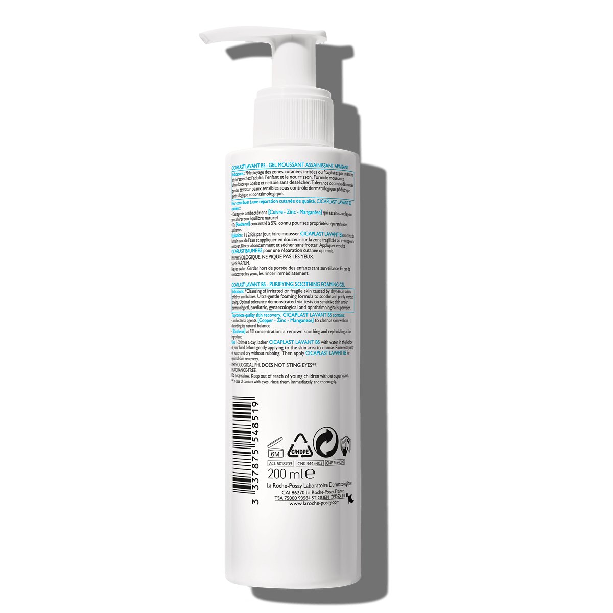 La Roche Posay Cicaplast Lavant B5 Purifying Soothing Foaming Gel - FrenchSkinLab