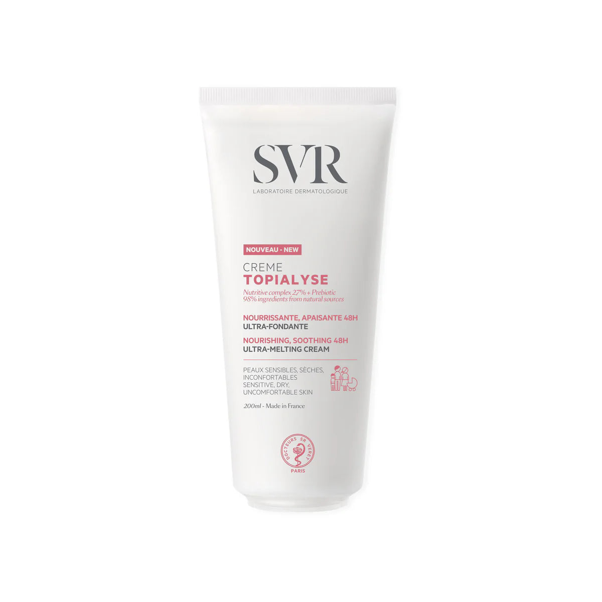 SVR Topialyse Nourishing Soothing Cream 48H - 200ml - FrenchSkinLab